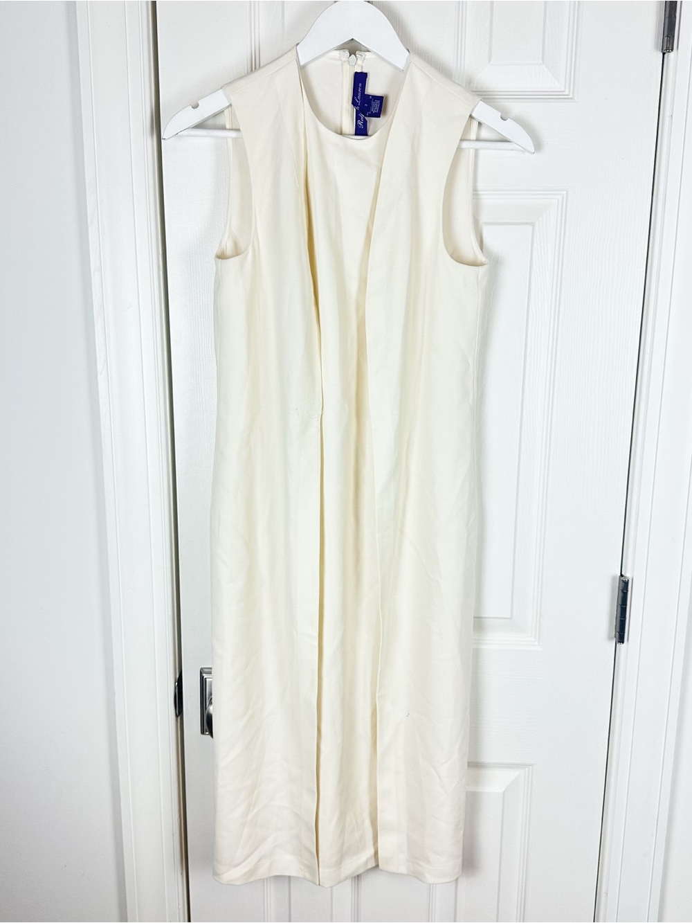 Ralph Lauren Purple Label Ivory Wool Silk Sheath Dress - Picture 1 of 15